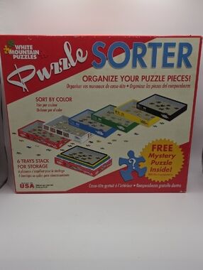 White Mountain Puzzles Puzzle Sorter - Red/Cream